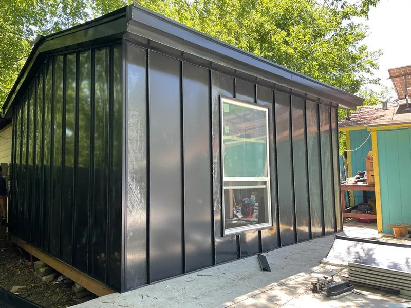 Black standing seam metal wall panels for Metal Roof Installation in Hybla Valley